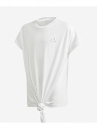 adidas performance dance kids t-shirt white 50% recycled polyester, 25% cotton, 25% viscose