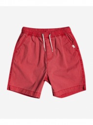 quiksilver taxer kids shorts red 98% cotton, 2% elastane