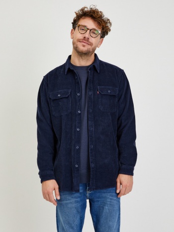 levi`s® jackson worker shirt blue 99% cotton, 1% elastane