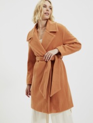 trendyol coat orange 73% polyester, 27% wool