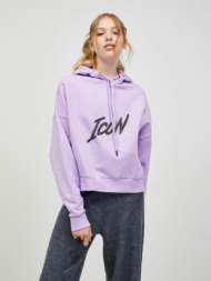 guess sweatshirt violet 100% cotton