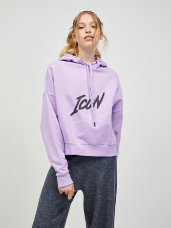 guess sweatshirt violet 100% cotton σε προσφορά