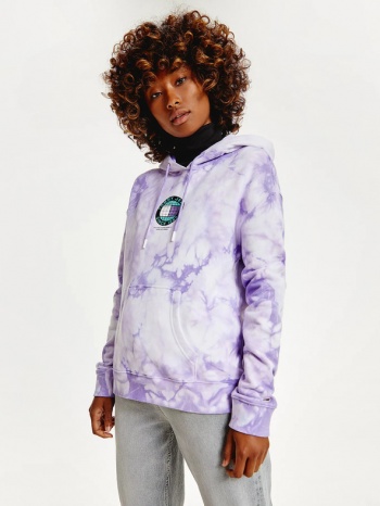 tommy jeans sweatshirt violet 50% cotton, 50% recycled σε προσφορά