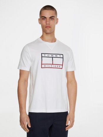 tommy hilfiger t-shirt white 50% organic cotton, 50% cotton σε προσφορά