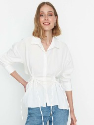 trendyol shirt white 58% cotton, 42% polyester
