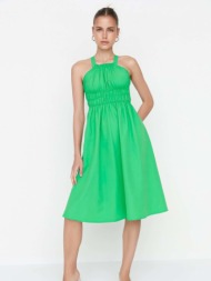 trendyol dresses green 50% cotton, 50% polyester