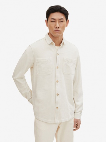 tom tailor shirt white 100% cotton σε προσφορά