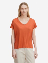 tom tailor t-shirt orange 100% viscose