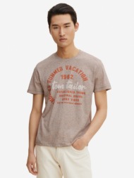 tom tailor t-shirt brown 75% polyester, 25% cotton