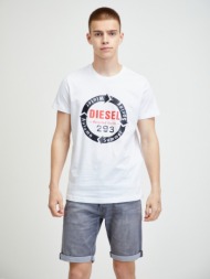 diesel diego t-shirt white 100% cotton