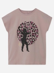name it just dance kids t-shirt pink 95% cotton, 5% elastane