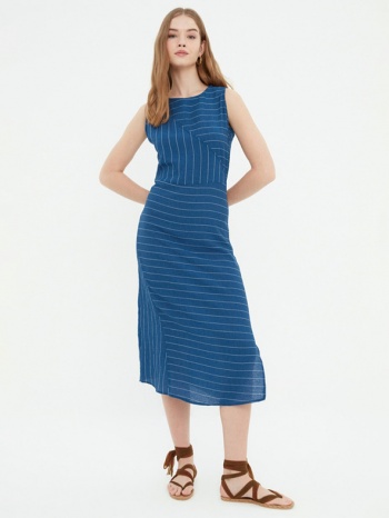 trendyol dresses blue 82% viscose, 18% cotton