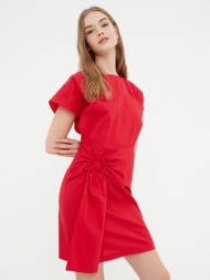 trendyol dresses red 100% cotton