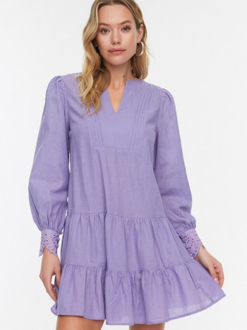 trendyol dresses violet 37% cotton, 35% viscose, 28% σε προσφορά