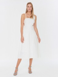 trendyol dresses white 100% cotton
