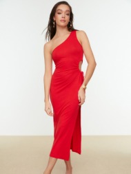 trendyol dresses red 97% viscose, 3% elastane