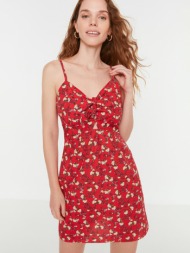 trendyol dresses red 76 % polyester, 24 % cotton