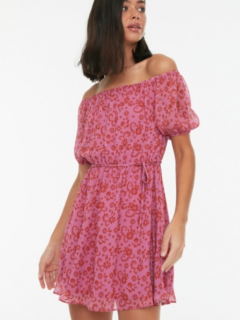 trendyol dresses pink 100% polyester