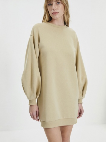 trendyol dresses beige 98% cotton, 2% polyester σε προσφορά