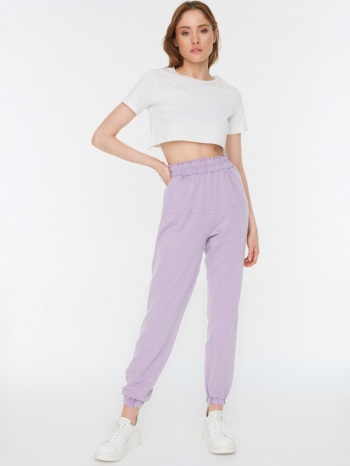 trendyol sweatpants violet 60% cotton, 35% polyester, 5%