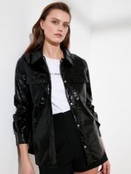 trendyol jacket black 63% polyester, 37% polyurethane