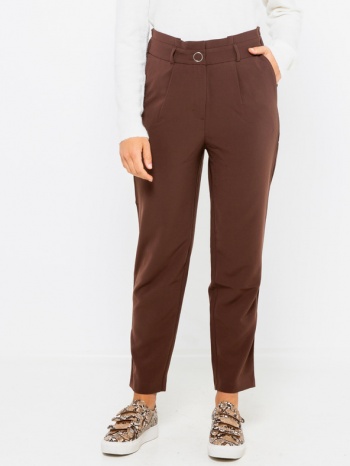 camaieu trousers brown 93% polyester, 7% elastane σε προσφορά