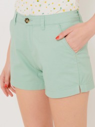 camaieu shorts green 100% cotton
