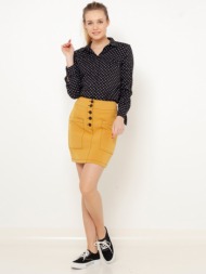 camaieu skirt yellow 93% polyester, 7% elastane
