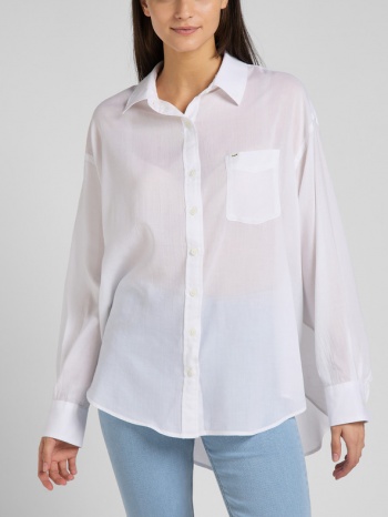 lee shirt white 50% cotton, 50% modal σε προσφορά
