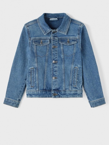 name it jack kids jacket blue 75% cotton, 18% polyester, 6%