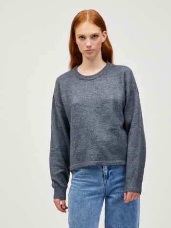 pieces cindy sweater grey 51% recycled polyester, 46% σε προσφορά
