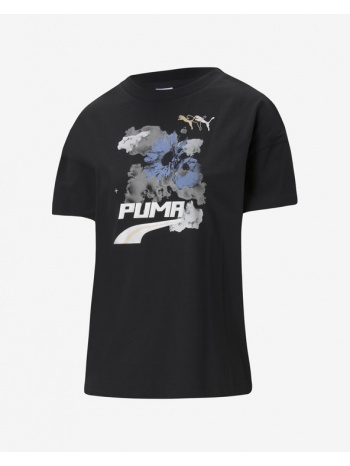 puma evide graphic t-shirt black 100% cotton σε προσφορά