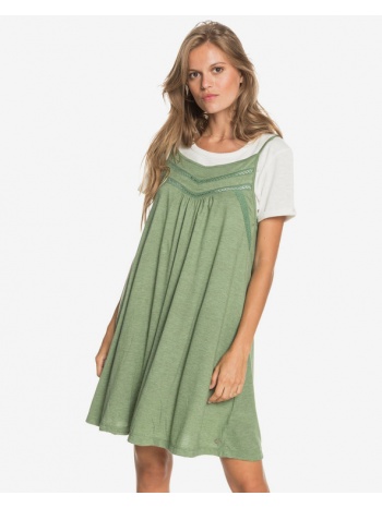 roxy rare feeling dresses green 65% polyester, 35% viscose σε προσφορά