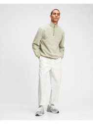 gap half-zip sweatshirt green 100% cotton
