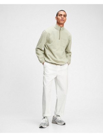 gap half-zip sweatshirt green 100% cotton σε προσφορά