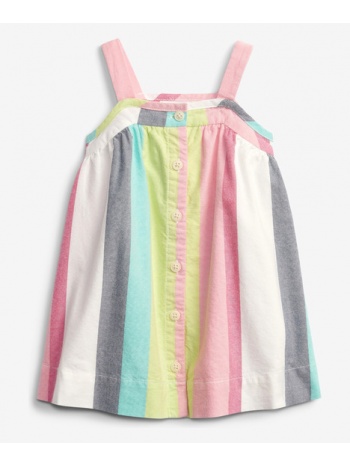 gap baby stripe button kids dress colorful 100% cotton σε προσφορά