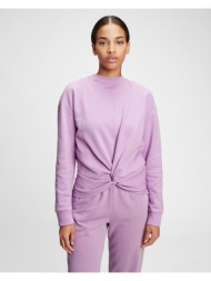 gap vintage soft twist-front sweatshirt violet 90% cotton, 10% recycled polyester