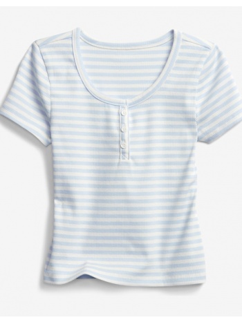 gap henley kids t-shirt blue white 60% cotton, 40% recycled σε προσφορά