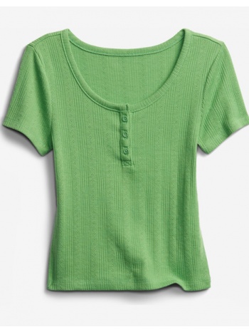 gap henley kids t-shirt green 60% cotton, 40% recycled σε προσφορά