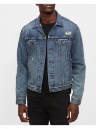 gap v-destroy jacket blue 100% cotton