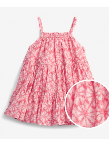 gap gauze tiered floral kids dress pink 100% cotton σε προσφορά