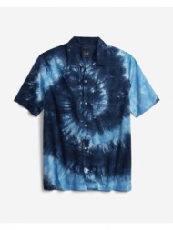 gap tie-dye resort shirt blue 98% cotton, 2% elastane