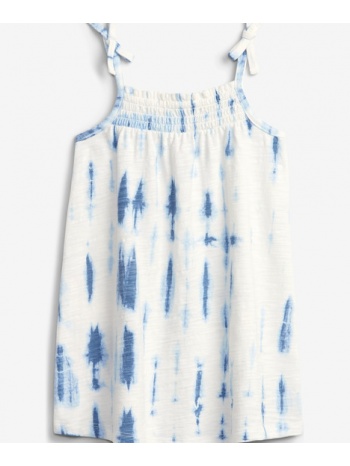 gap tie-dye smocked kids dress blue white 100% cotton σε προσφορά