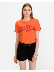 superdry collegiate cali state t-shirt orange 100% cotton
