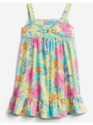 gap bow frnt kids dress yellow colorful 100% cotton