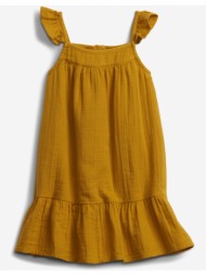 gap tier kids dress yellow 100% cotton