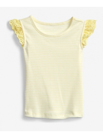 gap lace-trim kids blouse yellow 100% cotton σε προσφορά