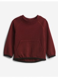 gap f1 fit tech kids sweatshirt red 83% cotton, 17% recycled polyester