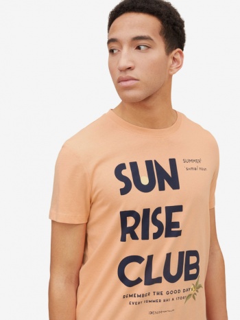 tom tailor denim t-shirt orange 100% cotton