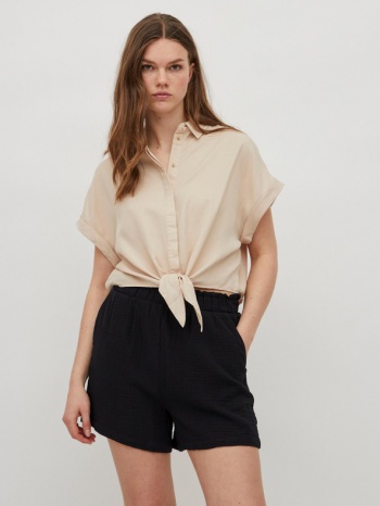 vila mandy blouse beige 100% lyocell tencel® σε προσφορά
